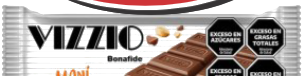 Tableta chocolate con maní VIZZIO 165g