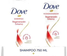 Pack DOVE Sham 750ml + Acond 400ml