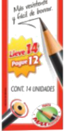 Lápiz Negro Faber Castell 12+2