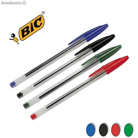 Lapicera Bic Azul-Roja-Negra