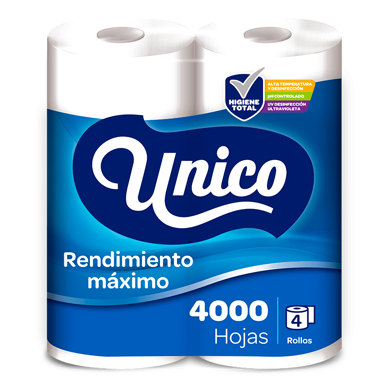 Papel Higienico ÚNICO funda 4 pack´s x16 Rollos