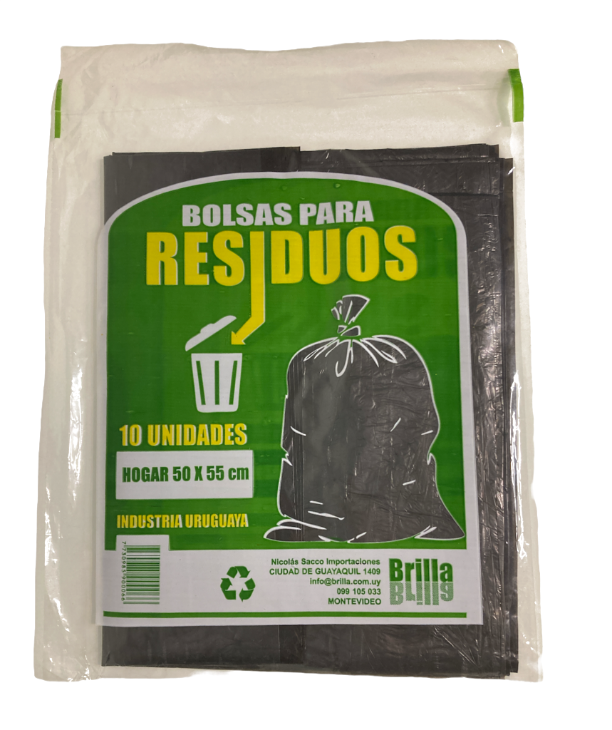 Rollo Bolsa residuo BRILLA 50x55 x10u