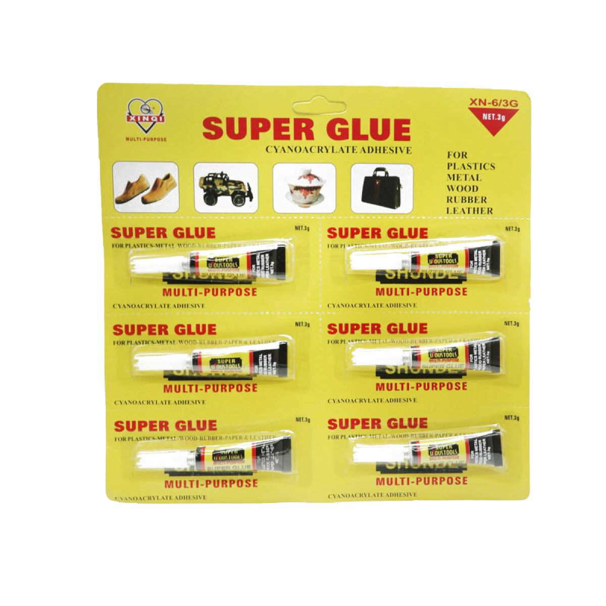 Pegamento SÚPER GLUE x6unid