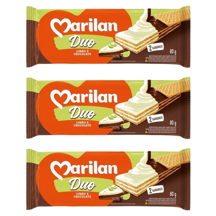 Waffle MARILAN Chocolate- Frutilla-Vainilla- Limón 70g