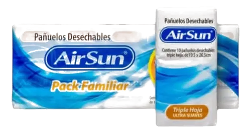 Pañuelos desechables AIR SUN x10u