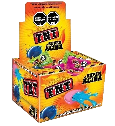 Caramelo TNT ácido x60u Naranja / Azul púb.