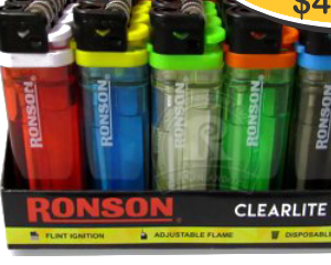 Encendedor Transparente RONSON x25u.