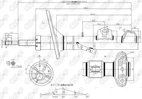 AMORTIGUADOR DEL DER BMW E36 91 BREME