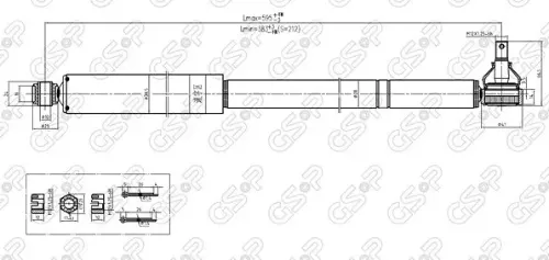 AMORTIGUADOR DIR TOYOTA HILUX 92 (4WD) GSP