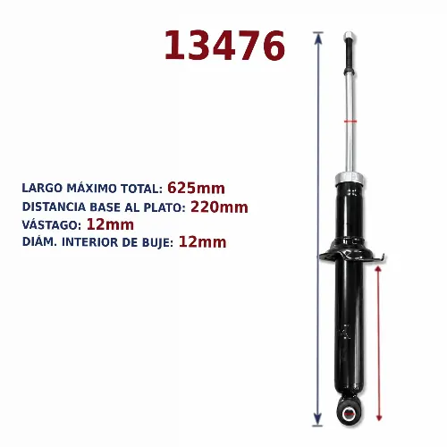 AMORTIGUADOR TRA MITSUBISHI LANCER 92-00 GAS BREME