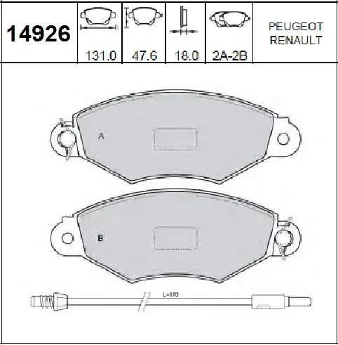 PASTILLAS DEL CITROEN-PEUGEOT (1R) C/SENSOR BREMSI