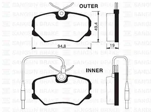 PASTILLAS DEL PEUGEOT 405 (HIQ)