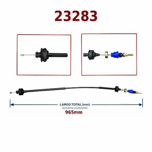 CABLE EMBRAGUE CITROEN-PEUGEOT HDI (965mm)