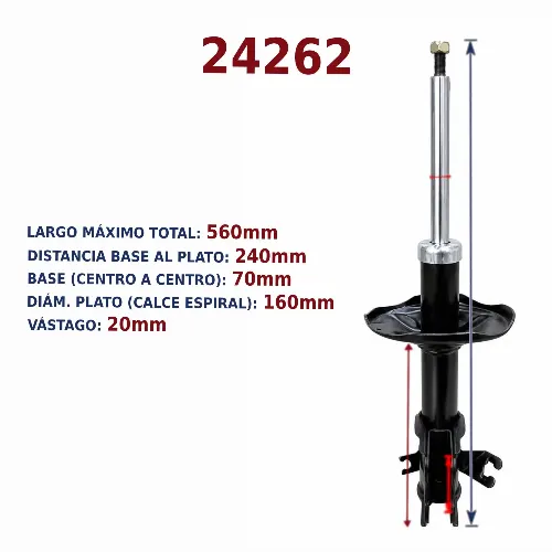 AMORTIGUADOR DEL DER MITSUBISHI LANCER 98-00 REHWA