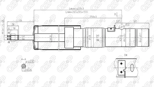 AMORTIGUADOR TRA SUBARU J12 4WD-SWIFT 92 BREME