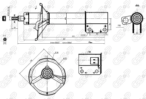 AMORTIGUADOR TRA IZQ DAIHATSU G200-G-MOVE 97 BREME