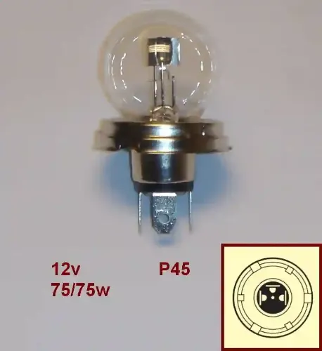 LAMPARA 12V P45 75/75W COMUN (TRIFA)