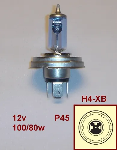 LAMPARA 12V H4 P45 100/80W AZUL (TRIFA)