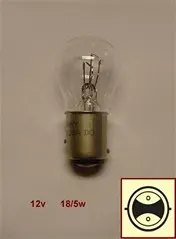 LAMPARA 12V 18/5W 2 POLOS P/DESPAREJAS NAITE