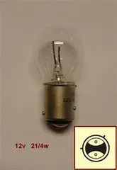 LAMPARA 12V 21/4W 2 POLOS P/DESPAREJAS BCA NAITE