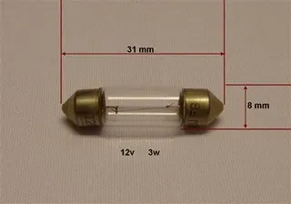 LAMPARA 12V 3W TUBULAR (8.20 X 31) (TRIFA)