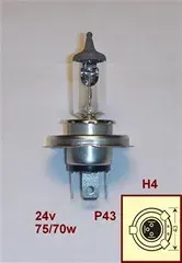 LAMPARA 24V H4 P43 75/70W NAITE