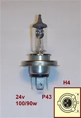 LAMPARA 24V H4 P43 100/90W NAITE