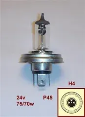 LAMPARA 24V H4 P45 75/70W NAITE