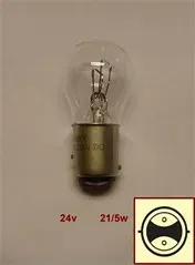 LAMPARA 24V 21/5W 2 POLOS P/DESPAREJAS (TRIFA)