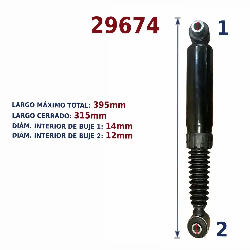 AMORTIGUADOR TRA PEUGEOT 206-207 BREME