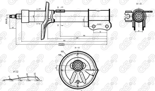 AMORTIGUADOR TRA IZQ DAEWOO NUBIRA 97 GSP+
