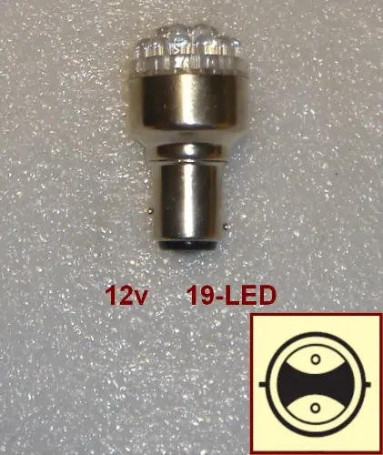 LAMPARA 12V 2 POLOS P/DESPAREJAS 19 LED SUN