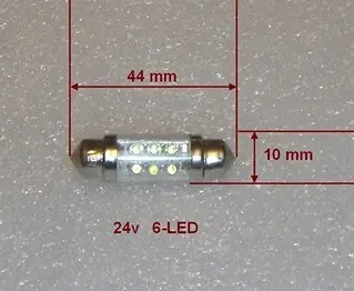 LAMPARA 24V TUBULAR 6 LED (10 X 44) SUN