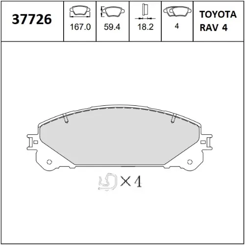 PASTILLAS DEL TOYOTA RAV4 22 BREMSI