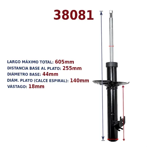 AMORTIGUADOR DEL DER BYD F0 BREME