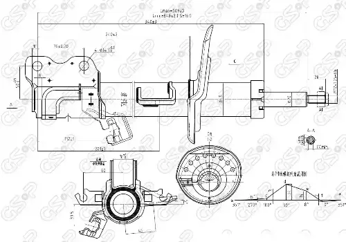 AMORTIGUADOR DEL DER NISSAN B17 13 BREME