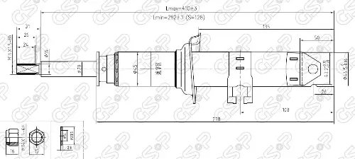 AMORTIGUADOR DEL IZQ DAEWOO-SUZUKI VAN BREME HID.