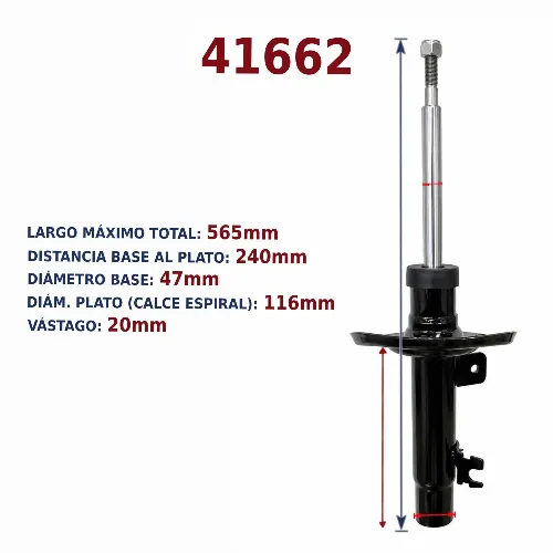 AMORTIGUADOR DEL IZQ CITROEN C-ELYSEE-301 13 BREME