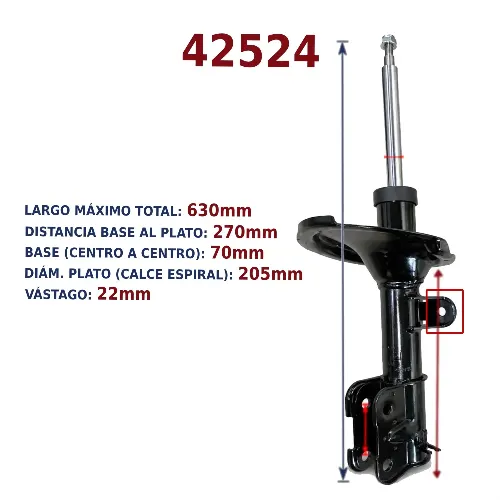 AMORTIGUADOR DEL DER HYUNDAI H1 08 (SACHS) BREME