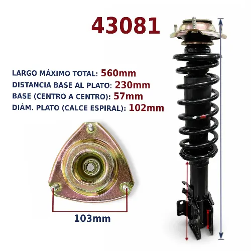 AMORTIGUADOR DEL DER DFSK C35 14 (COMPLETO)