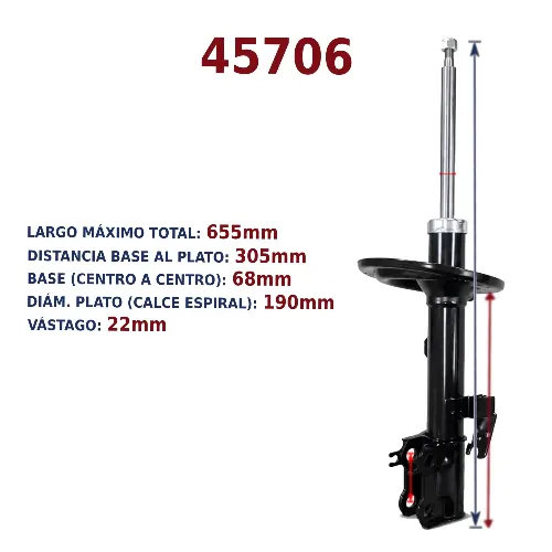 AMORTIGUADOR DEL DER BYD S6 BREME