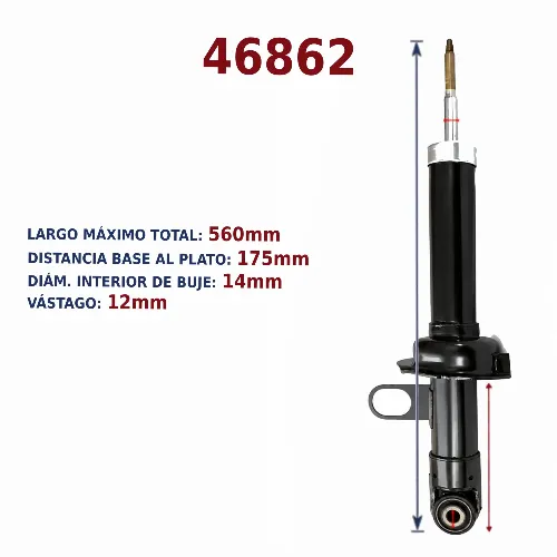 AMORTIGUADOR TRA IZQ BYD E6