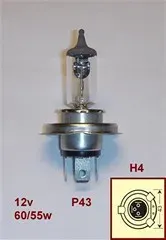 LAMPARA 12V H4 P43 60/55W