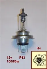 LAMPARA 12V H4 P43 100/80W