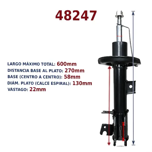 AMORTIGUADOR DEL IZQ BYD E2- YUAN PRO