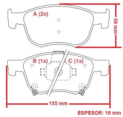 PASTILLAS DEL HONDA HR-V- CIVIC 20