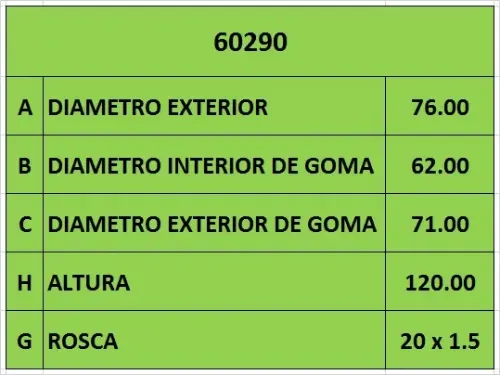 FILTRO ACEITE 20 x 1.5 JAC T6 2.0N T8 2.0D 21