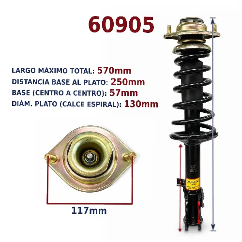 AMORTIGUADOR DEL IZQ DFSK C31 14 (COMPLETO)