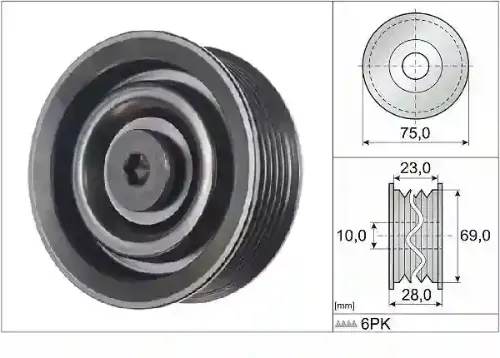 TENSOR POLEA CORREA AUXILIAR HYUNDAI STARIA (6PK)