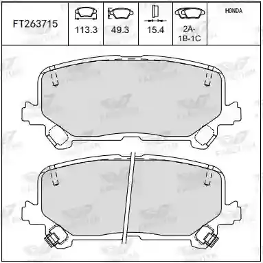 PASTILLAS TRA HONDA RIDGELINE 21 BREMSI (CERAMICA)